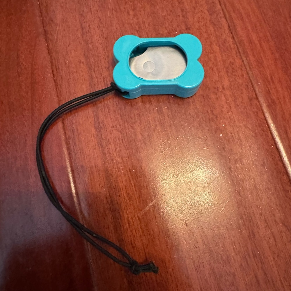 Blue Bone-Shaped Clicker with Wrist Strap